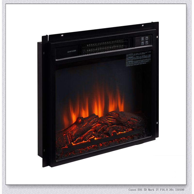 Electric Fireplace Insert 18" 1400W 120V Stable support, multi-functional design