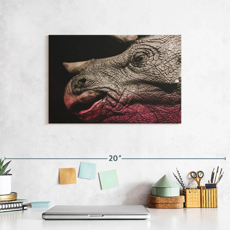Portrait de dinosaure tricératops Brampt, H 8 po x l 12 po