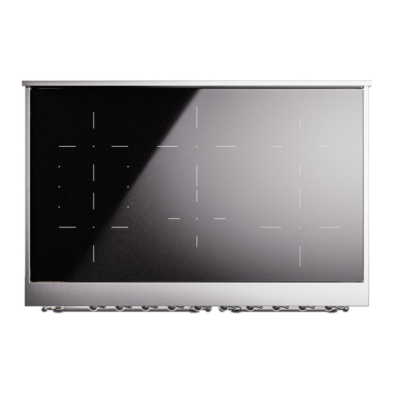 ILVE Nostalgie II 40 in Induction Range, Antique White/Chrome