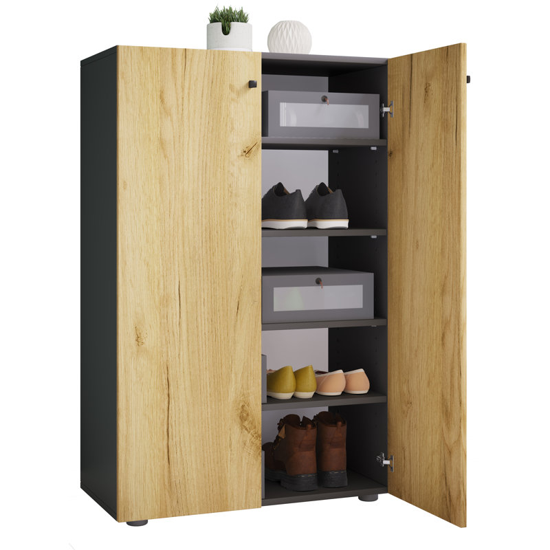 10 Pair Shoe Storage Cabinet, Anthracite