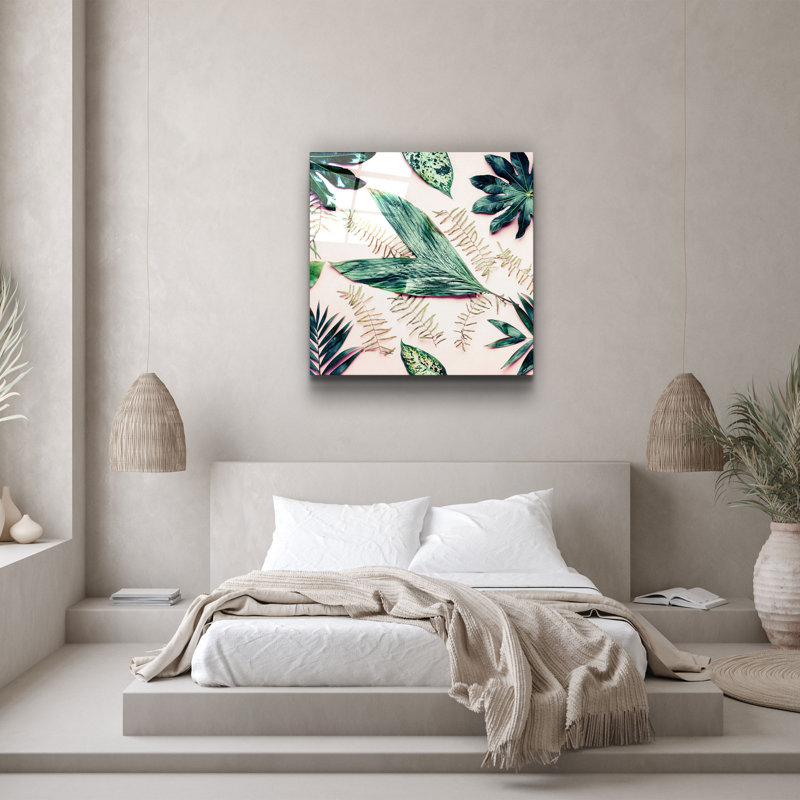 Élégante peinture décorative en verre trempé, 40 x 40 po | 100% verre trempé, épaisseur: 0,16 pouce | Impression UV pour des couleurs éclatantes et une durabilité | Parfait pour la décoration intérieure et les amateurs d'art