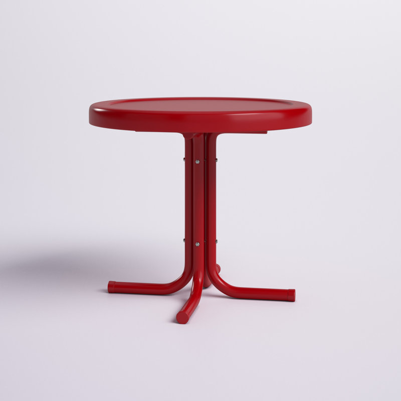 Table d'appoint en acier Burley, Lustre rouge vif