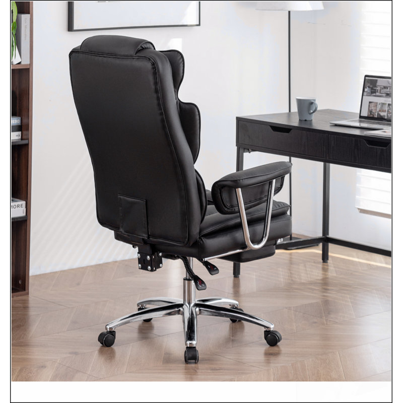 Office Chair, Big and Tall Executive Office Chair with Footrest, Leather Computer Chair, Ergonomic Reclining Chair High Back
