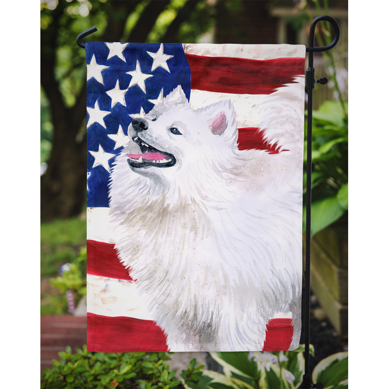 2 côtés en polyester de 2 côtés american drapeau de jardin, Schipperke