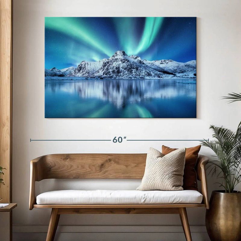 Alvord Wintry Lofoten Northern Lights, 34" H x 51" W
