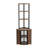 Pittard 22.2'' Brown Wine Bar Triangle 5 Tier Bar Cabinet with Wine Glass Rack and Storage Cabinet-1889865798