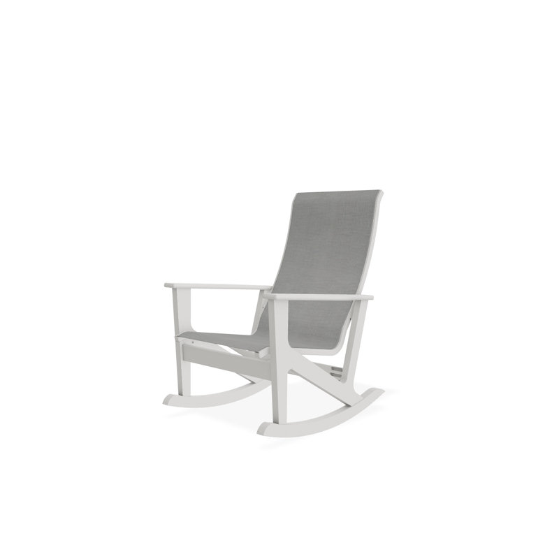 Fauteuil berçant Wexler, Gris chaleureux, Alliage Sunbrella®