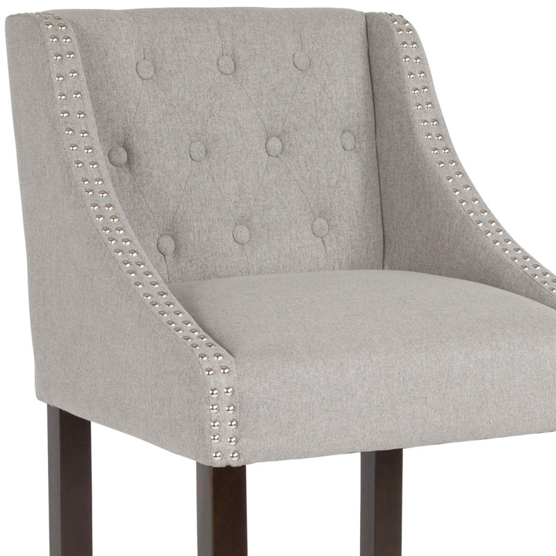 Tabouret de comptoir Ahseem, Gris pâle, Tabouret de bar (siège d'une hauteur de 30 po)