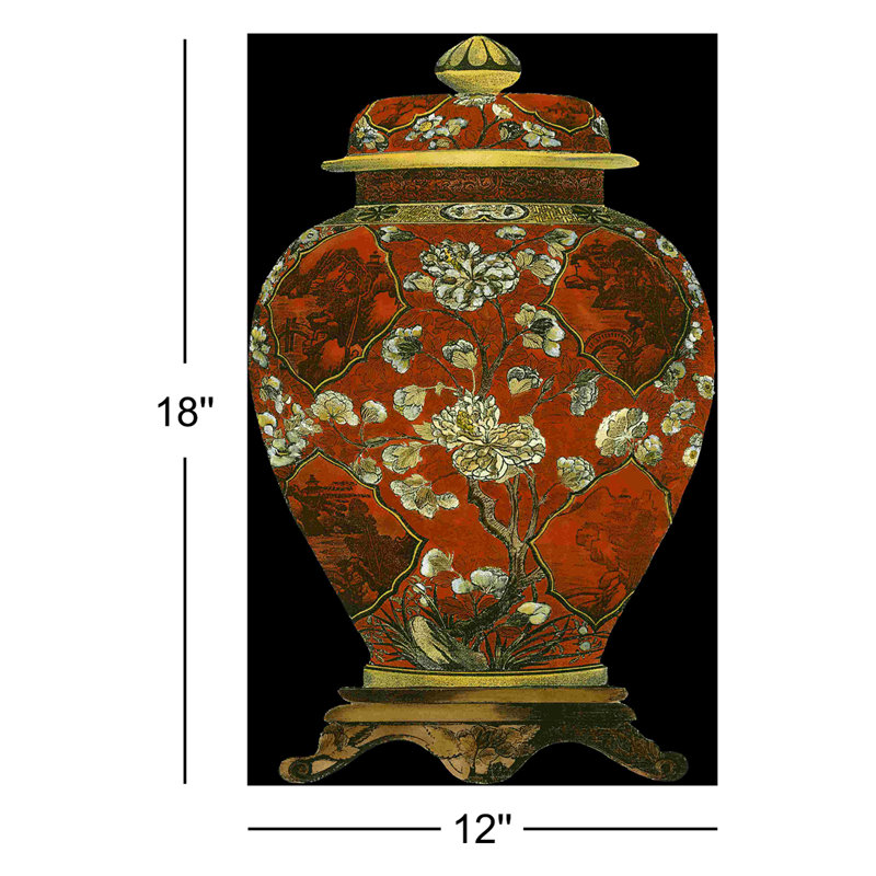 Vase en porcelaine rouge II (P)