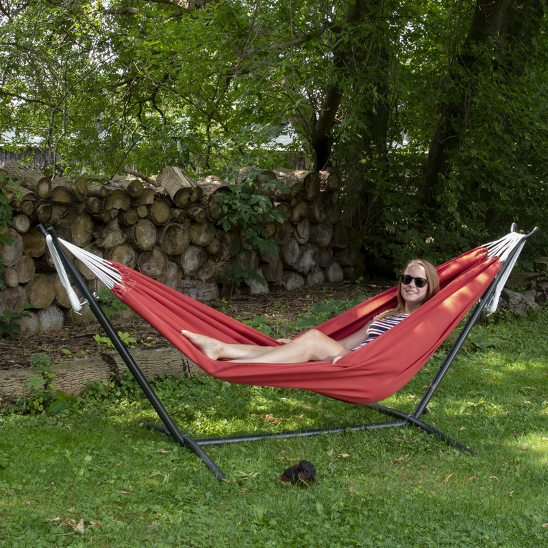 Tessa Double Hammock with Stand, Crimson
