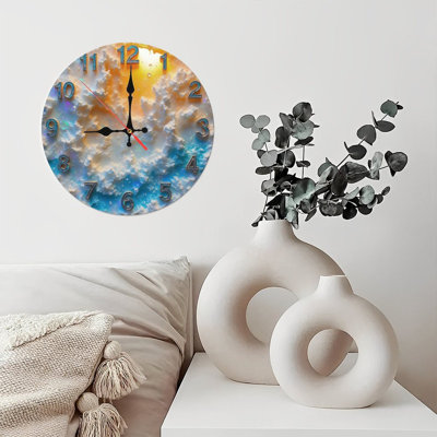 Horloge nuage avec lumière du soleil