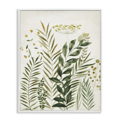  «Palm Leaves & Herbs», estampe numérique encadrée par Hannah Dawson