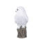  White Snowy Owl on branch | Handcrafted Decorative Bird Statue for Home & Garden | Premium Polyresin, Weather-Resistant Indoor/Outdoor Decor