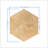 Hexagon Gold Yellow Beige Polished Marble Tiles, Natural Stone For Walls And Floors, 12 Pieces Per Box, 7.1 Sq Ft Coverage