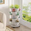 Jardinière verticale 2 pièces Soban Strawberry, tour de jardin empilable à 5 niveaux, pot à fleurs empilable avec poteau de soutien intérieur et extérieur-1275532529