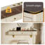 Meuble-lavabo mural avec tablettes et tiroirs flottants, bureau suspendu