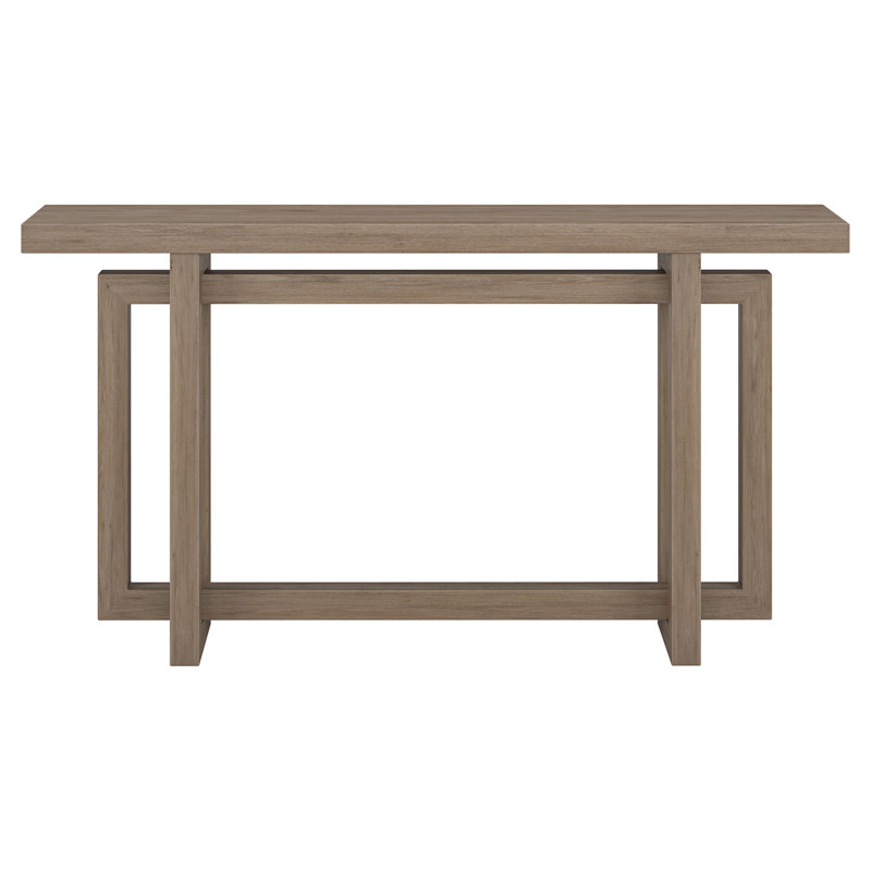 Breslow 55" Wide Rectangular Console Table in Antiqued Gray Oak, Antiqued Gray Oak, 29.5" H x 55" W x 10" D