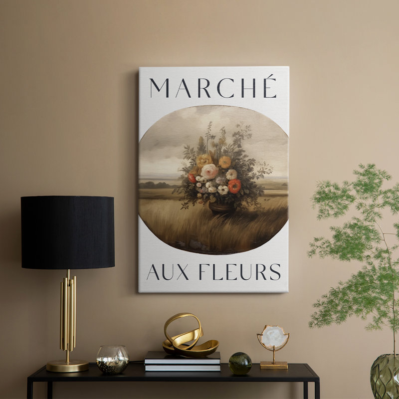 Motif floral rétro II - galerie Cavas sur mesure, H 18 po x l 12 po