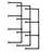 Industrial Pipe Shelf 4 Tier 3PCS 11.8in W Wall-Mount Planks NOT Included