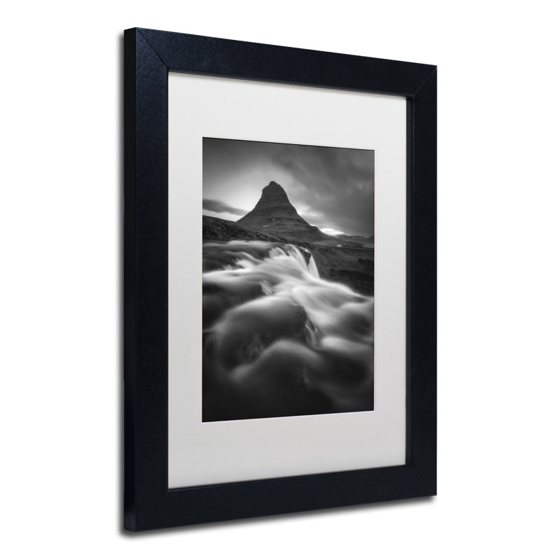 «Kirkjufell» par Hockman, impression encadrée, H 14 po x l 11 po x P 0,5 po, Blanc, Cadre noir