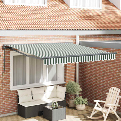 VidaXL Polyester Cover Retractable Patio Awning