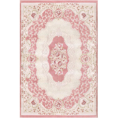 Tapis oriental ivoire / rose Doiron