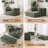 Boneless Modern Sofa With Removable Ottoman And Pillows-1564389738
