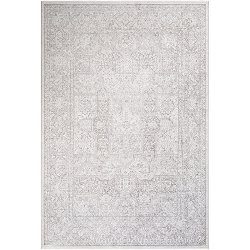 Tapis à motif oriental gris clair, Rectangle 2 pi x 3 pi
