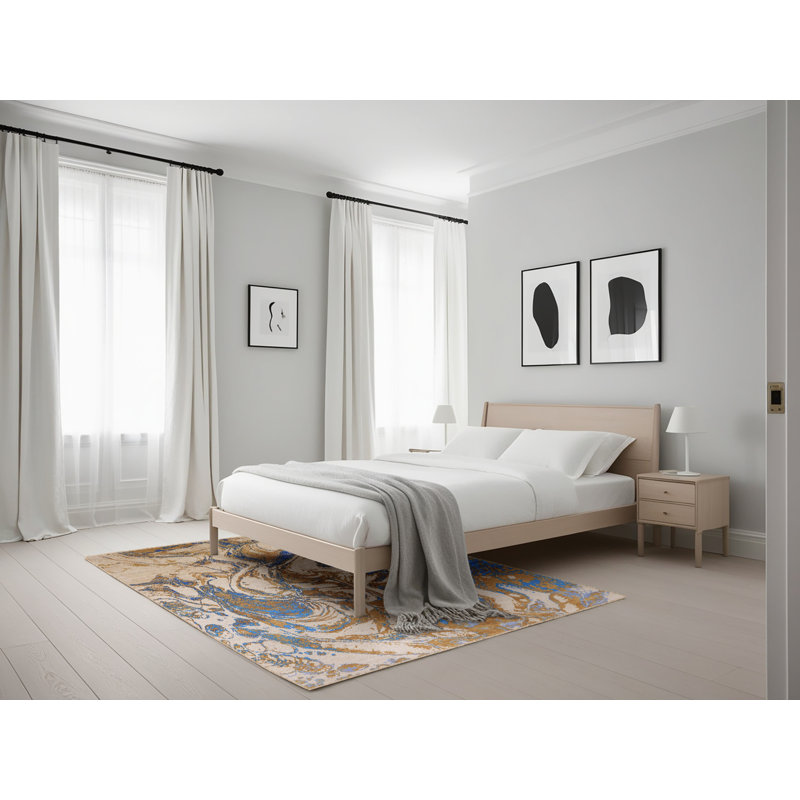 Tapis beige Stromberg, Rectangle 5 pi x 7 pi