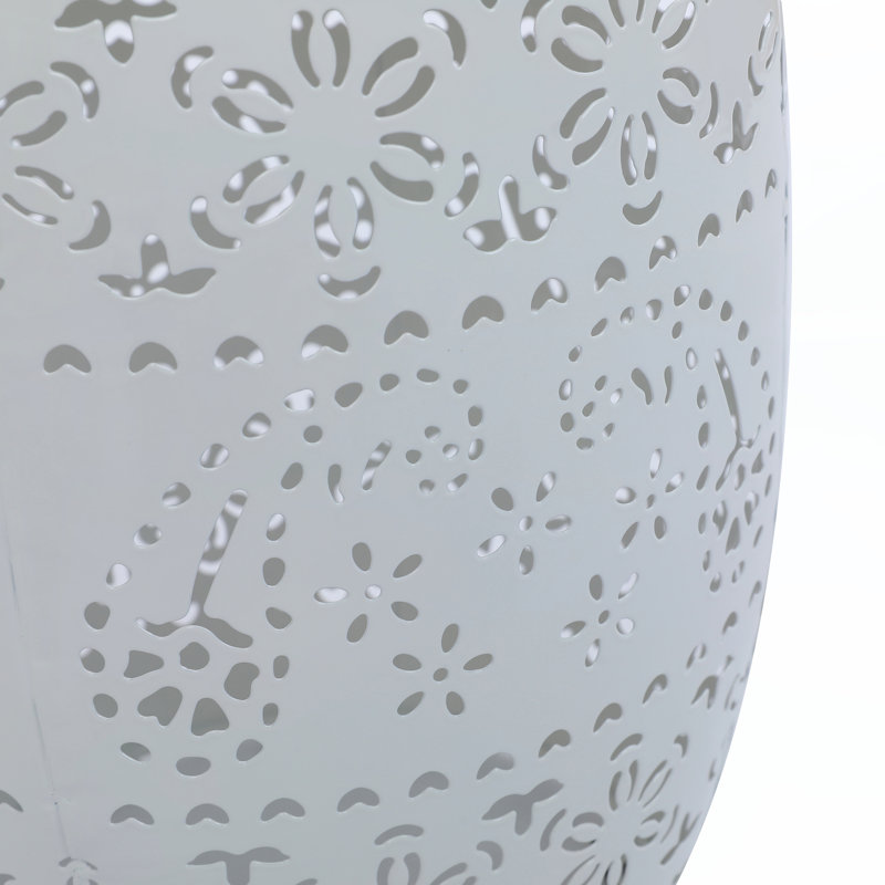 Table d'appoint en fer Lumi, Blanc