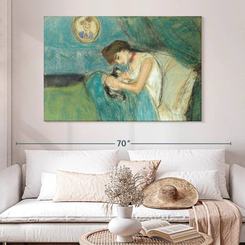 Leisha Woman With Cat 1900, 34" H x 51" W