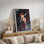 Illustration de sorcière mystique dans un ciel orageux, images fantastiques foncées, impression sur toile encadrée