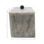 Boîte décorative carrée moderne en marbre avec couvercle pour salon - Organisateur de rangement contemporain, objet décoratif pour entrée - 12,7 cm, beige et brun