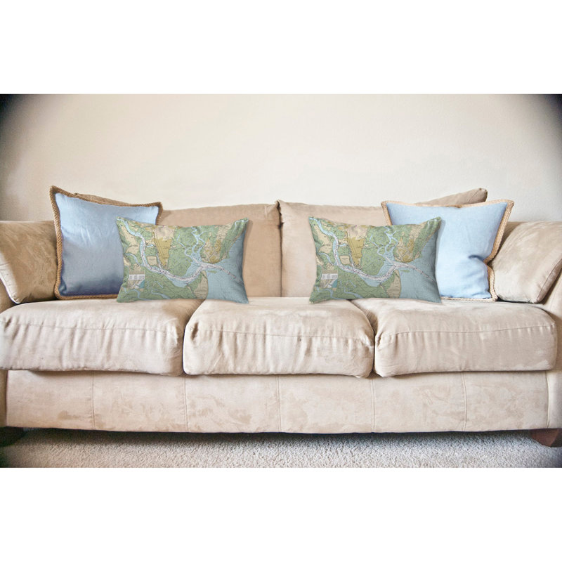 Coussin décoratif d'extérieur sans cordon St Simons Sound, GA