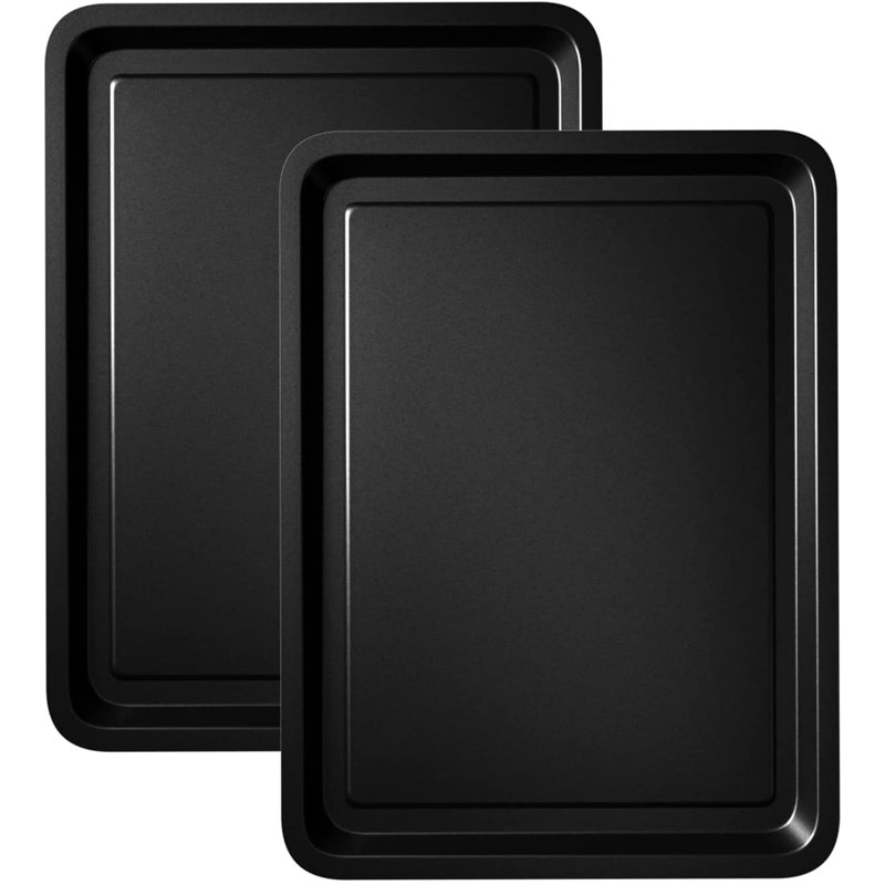 Ebern Designs Delaura Non-Stick Carbon Steel 2 Piece Baking Tray Set