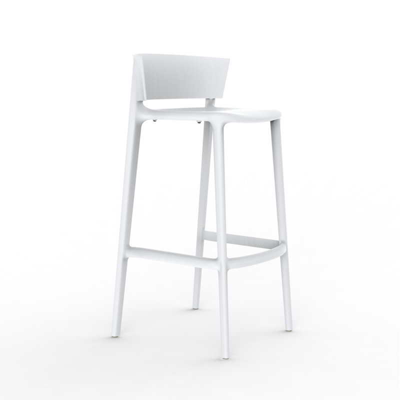 Tabouret de bar Afrique, Blanc, Tabouret de bar (hauteur de siège 30 po)