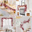 Artificial Hanging Willow Leaves Vine Twigs 2Pcs 5.7Ft Fake Silk Burgundy Leaf Ivy Fall Garland Faux Greenery Indoor Outdoor Valentines Day Wedding Birthday Christmas Thanksgiving Party Decor