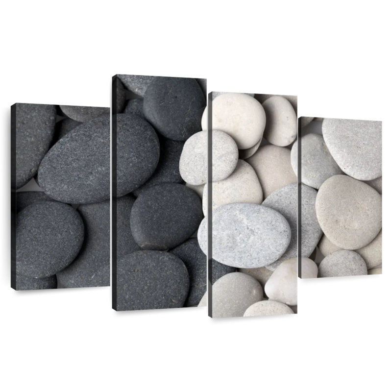 Alvord pierres noires et blanches, H 22 po x l 36 po