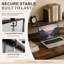 L-Shaped Metal Base Computer Desk
