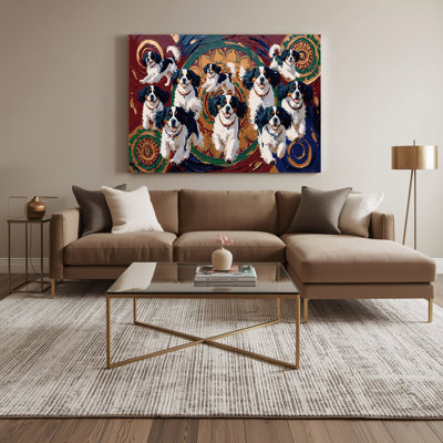 Dogs Tibetan Spaniel Brown Canvas Wall Art