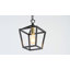 Luminaire suspendu rétro à chaîne en fer à DEL 1 lumière Sidd 8 po, bronze huilé / laiton doré-70169422
