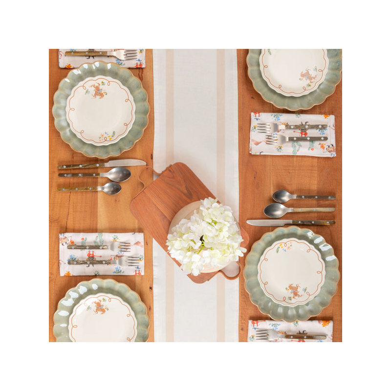 Assiette plate festonnée
