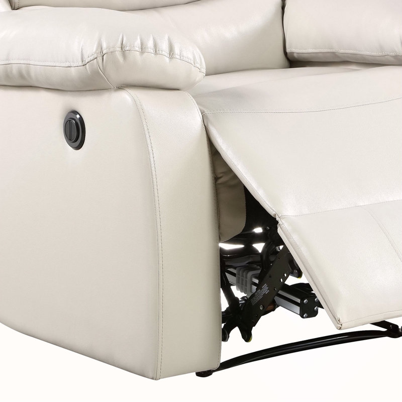 Fauteuil inclinable Ahriya, Similicuir beige