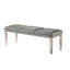 Banc de chambre à coucher avec structure en bois massif et pieds en acrylique avec cristaux de couleur argentée-1419209605