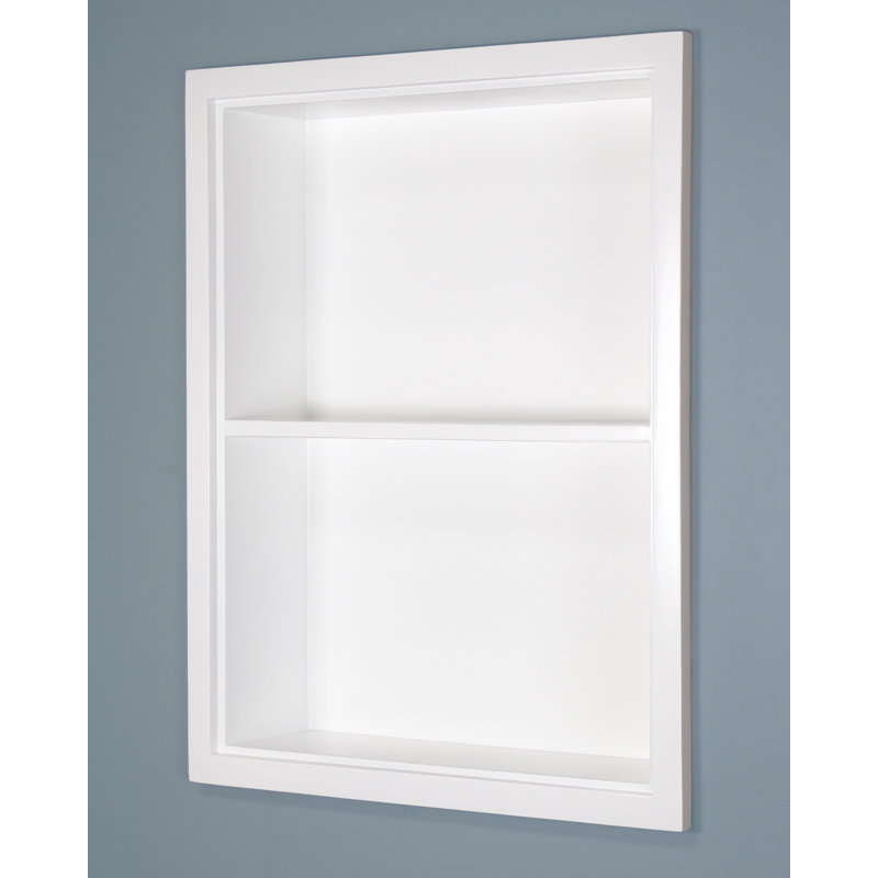 14x18 Recessed Sloane Wall Niche, White Plain Back