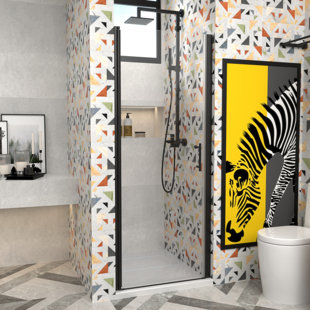 Porte de douche sans cadre ImageYou, l 30 po x H 72 po, largeur réglable 30-31 3/8 po, installation facile avec joint d'étanchéité magnétique