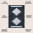 Linfert Geometric Medallion Machine-Washable Navy/Light Gray Rug-893749930