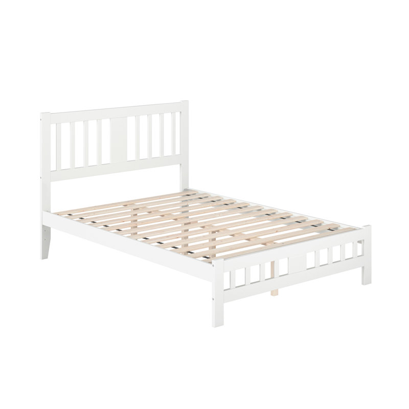 Jordon Slat Bed, White, Full