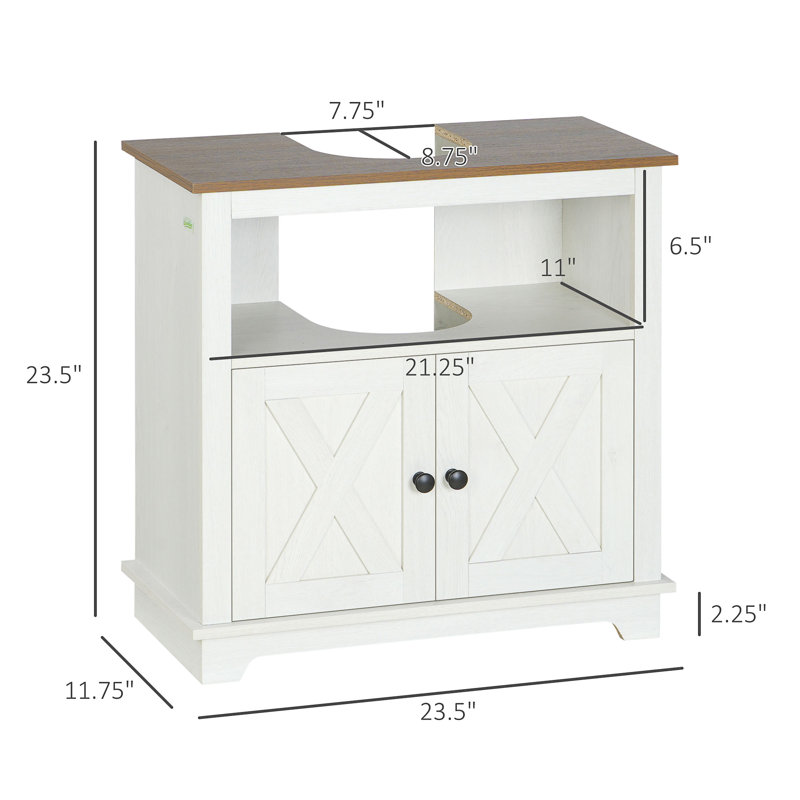 Armoire de rangement autoportante pour salle de bain, armoire de salle de bain sous le lavabo, organisateur de salle de bain Petya