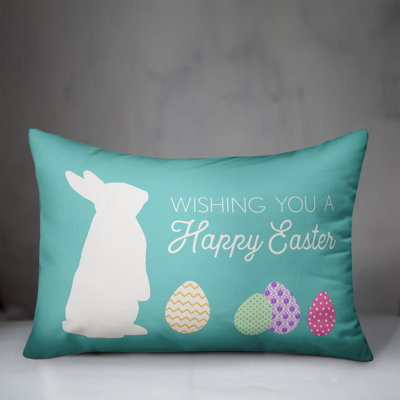 Colourful Happy Easter Lumbar Pillow